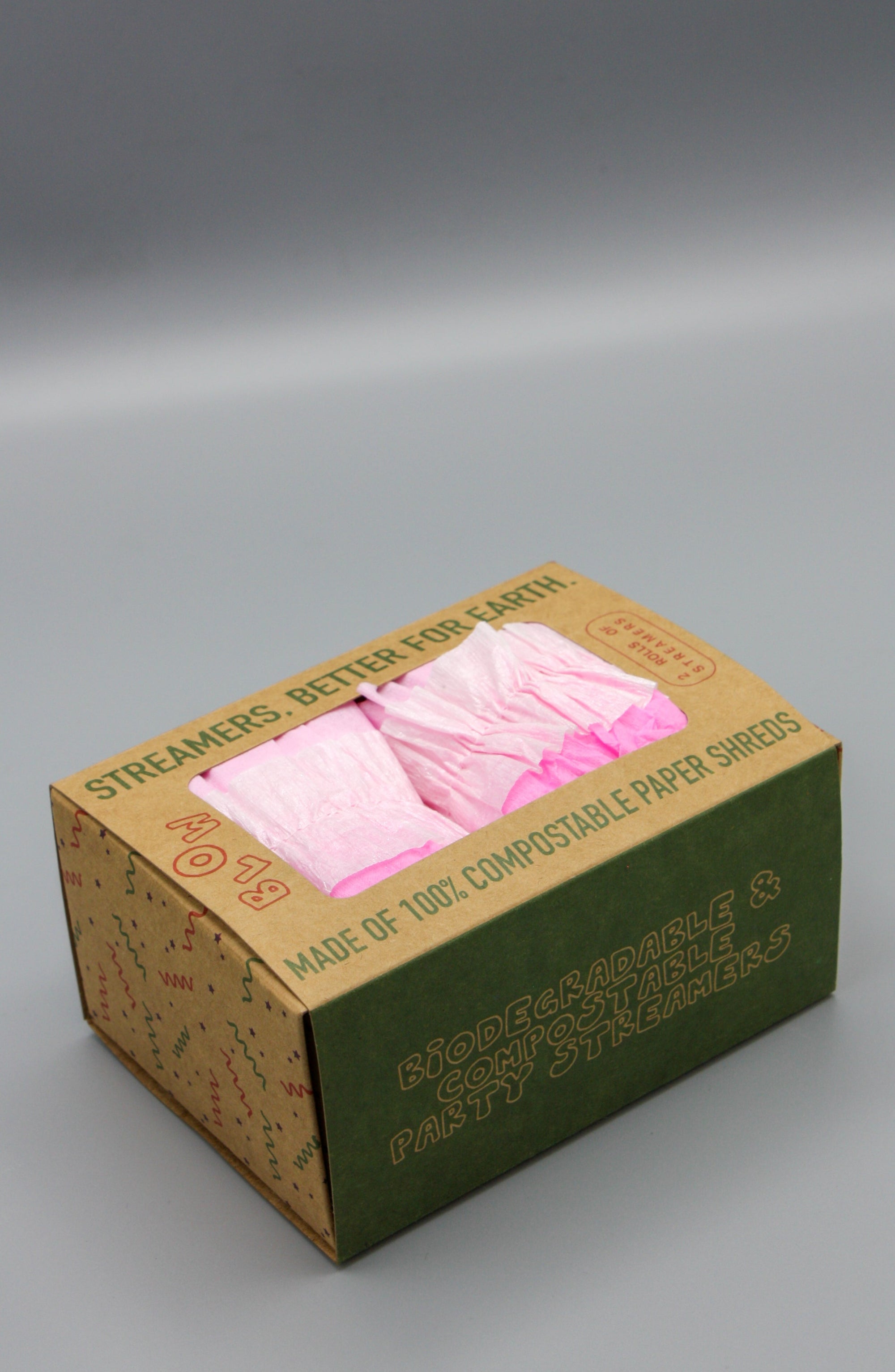 Baby Pink Compostable Streamers